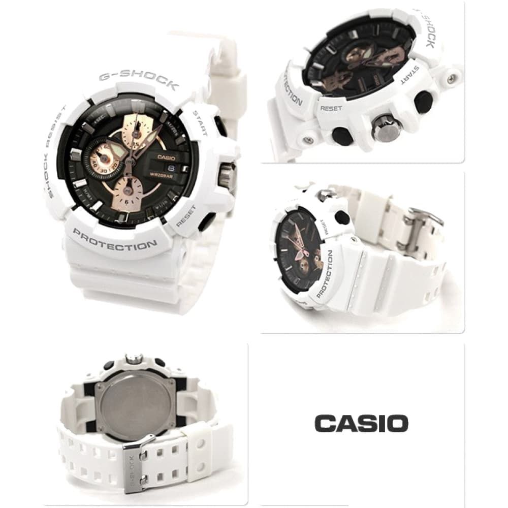 CASIO G Shock GAC 100RG 7ADR Rose Gold Magnetic Resist 200m White Watch Brand New In Box