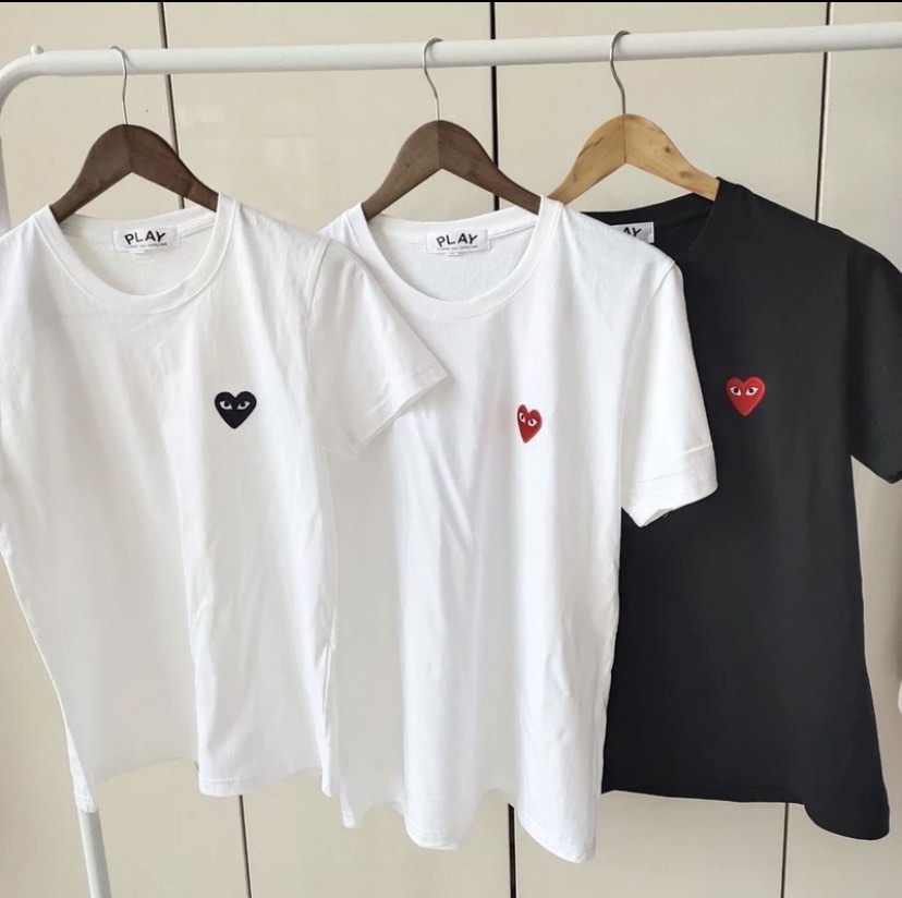Comme Des Garcons CDG PLAY Tee T shirt Men s Fashion Tops Sets
