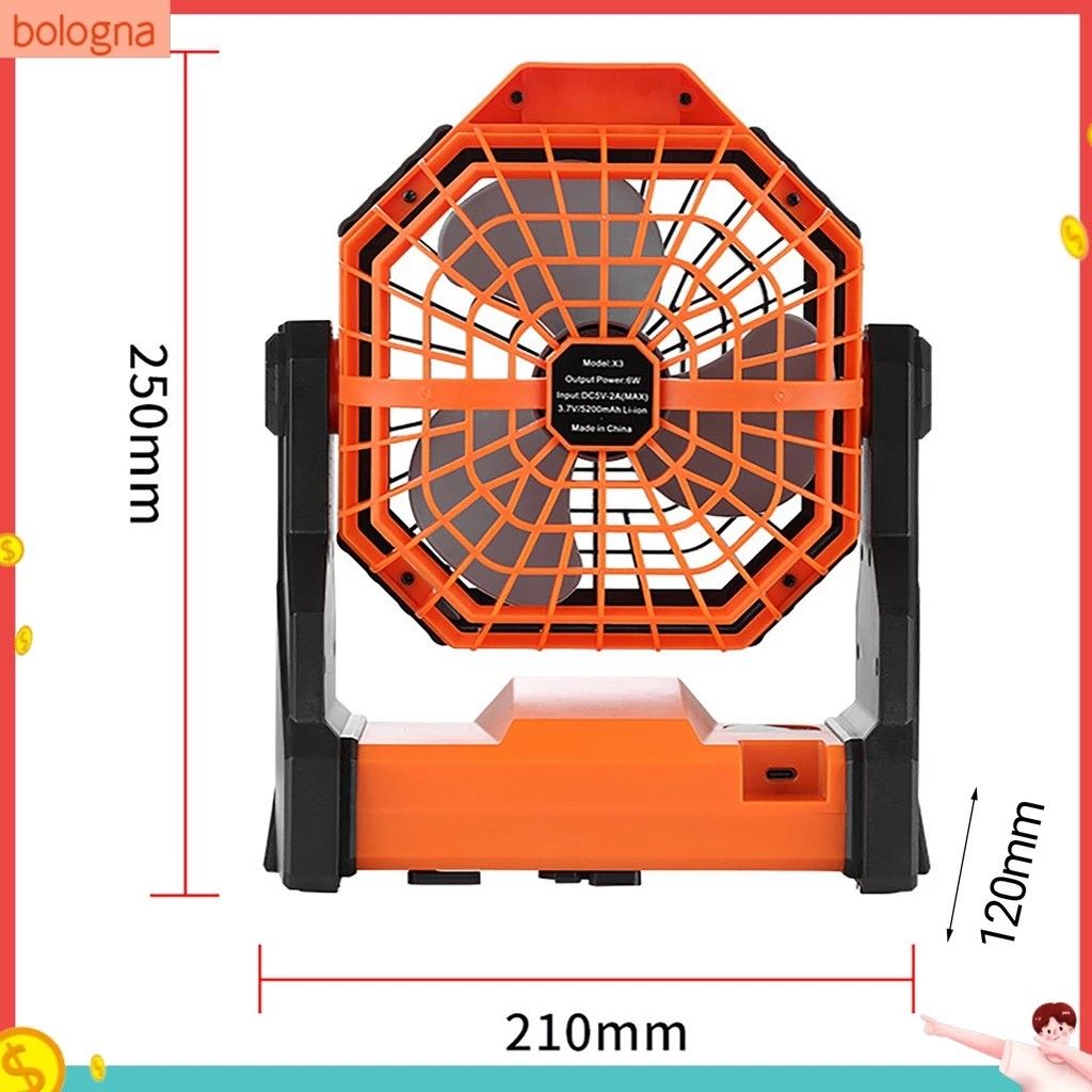 Camping Fan 20000mAh with LED Lantern Rechargeable Battery Operated Outdoor  Tent Fan with Light & Hook - China Fan, Air Conditioner
