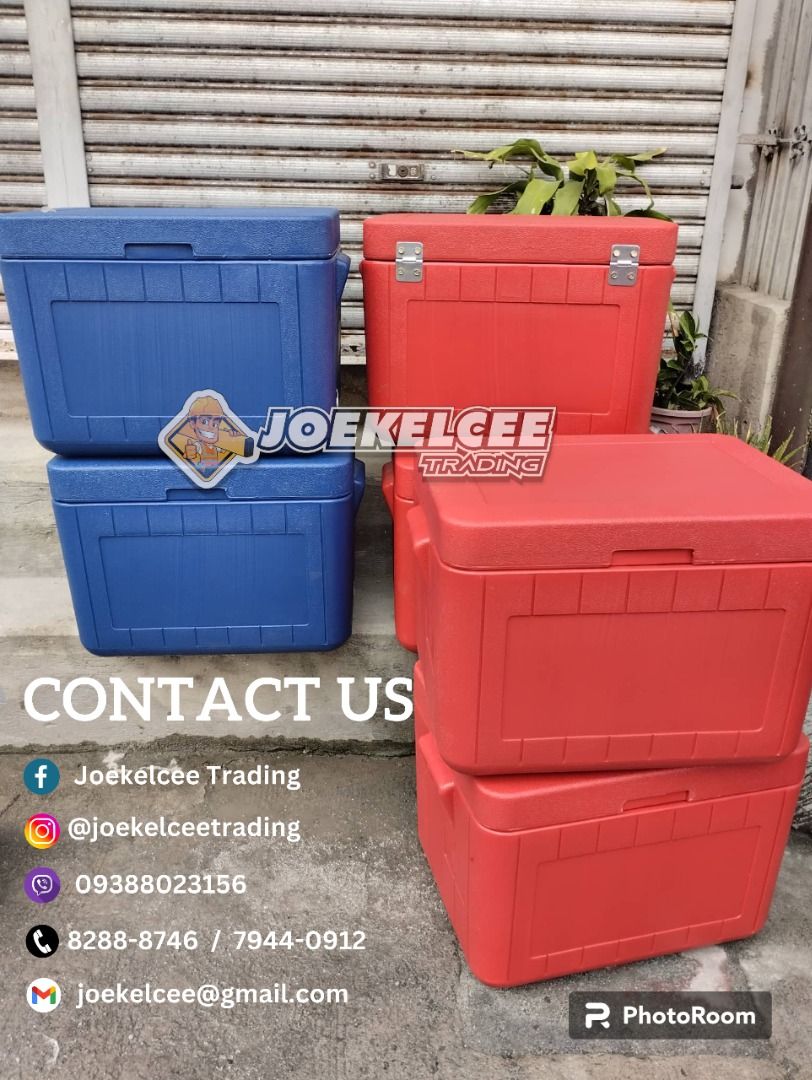 COOLER BOX (Category: Storage Boxes & Baskets) located in Caloocan City. Submitted by Ava_broklyn8888 (Listing ID 1288539842, Image 1). Description: COOLER BOX Size: 80 Liters Brand: Ice flower 72 Hours cooling with drain and hinges Pre order .