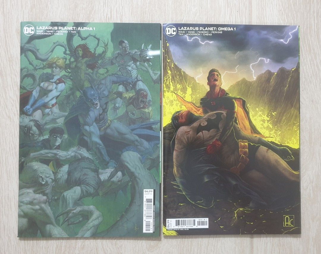 DC Lazarus Planet Alpha and Omega variants (Batman) (Category: Comics & Manga) located in San Mateo. Submitted by sincnarf (Listing ID 1288689645, Image 1). Description: DC Lazarus Planet Alpha and Omega variants RFS decluttering buyer will book for delivery payment via gcash or metrobank.