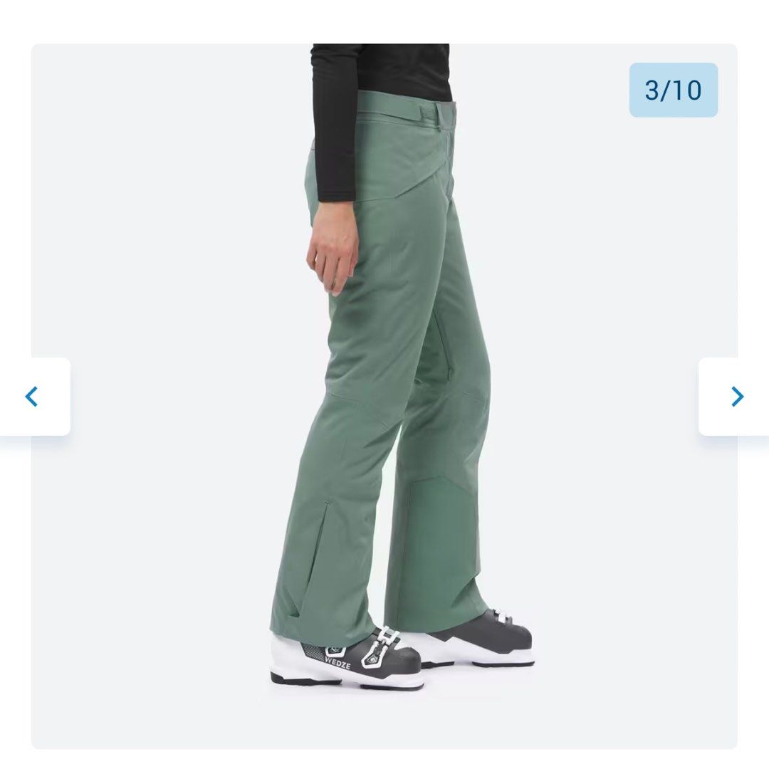 Decathlon women s ski pants green