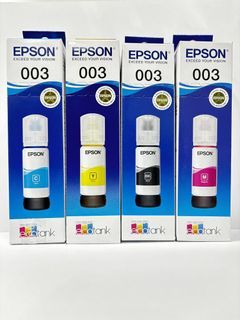 Epson 003 Inks Authentic Genuine [PRINTER L1110, L3150, L3110, EPSON L5190] BK/CY/MG/YW