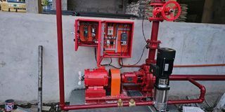 Fire suppression ,gas line ,fire extinguisher brandnew and refill.