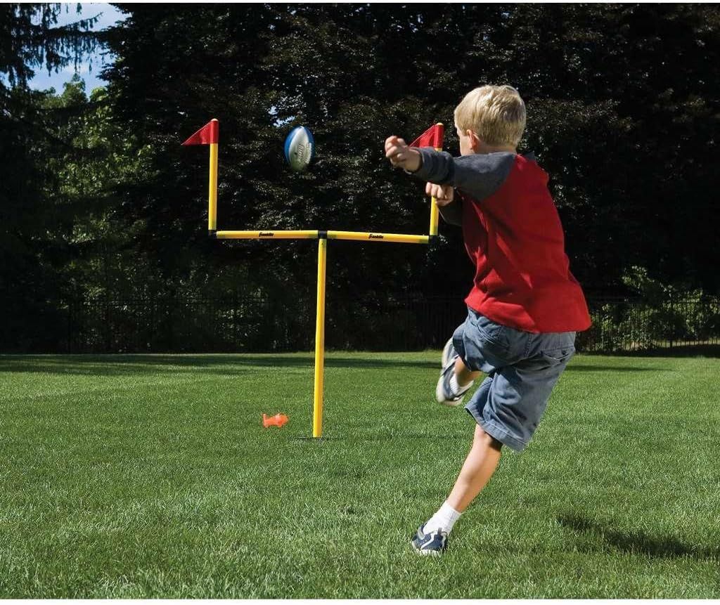Franklin Sports Youth Football Goal-Post Set — Kids’ Football Goal Post ...