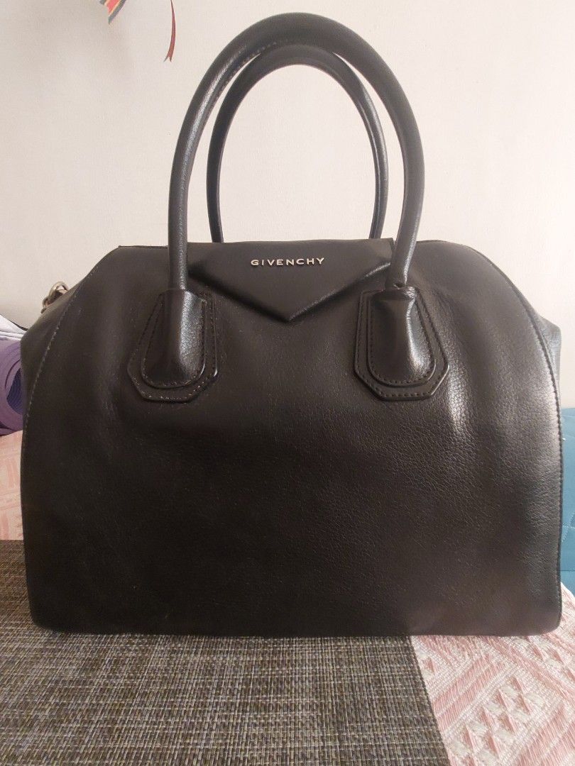 Givenchy Antigona Bag medium (Category: Luxury Bags & Wallets) located in Manila. Submitted by ixxxas (Listing ID 1288556966, Image 1). Description: price negotiable for serious buyers 8/10 preowned condition comes with dustbag, card, and bag organizer dimensions: 13.2 L × 11 W × 7.5 H (inches) bought from The Bag Hub.