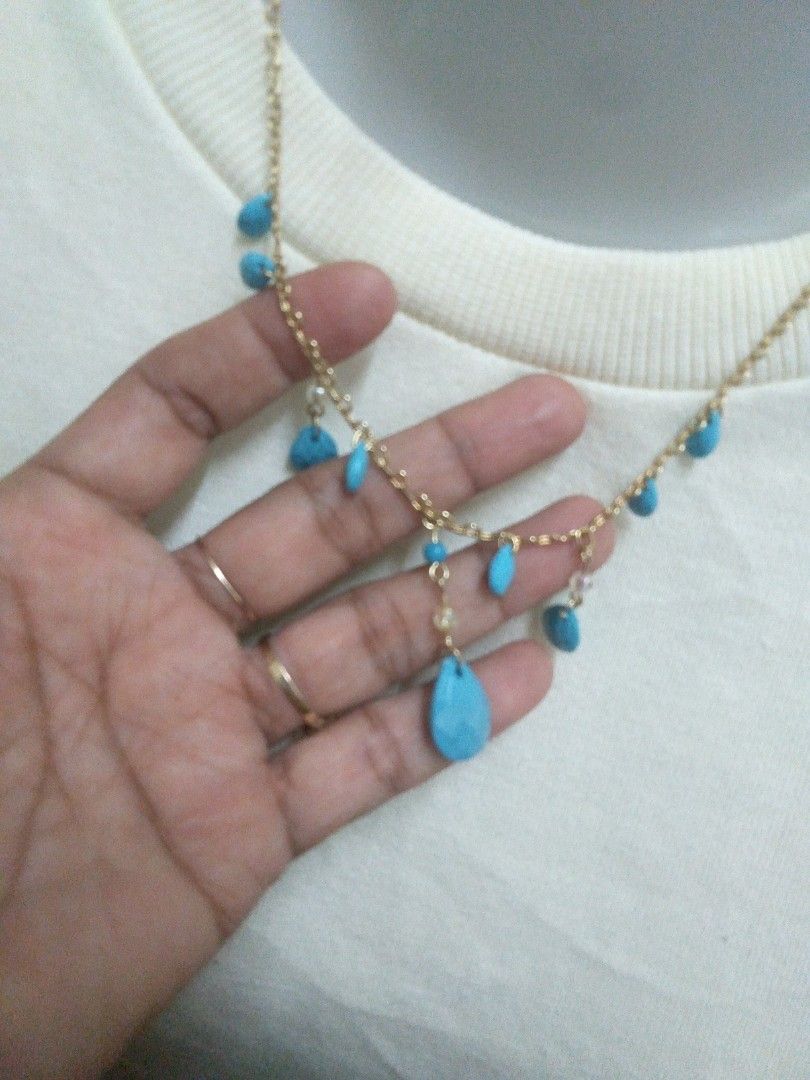 Fake turquoise necklace store