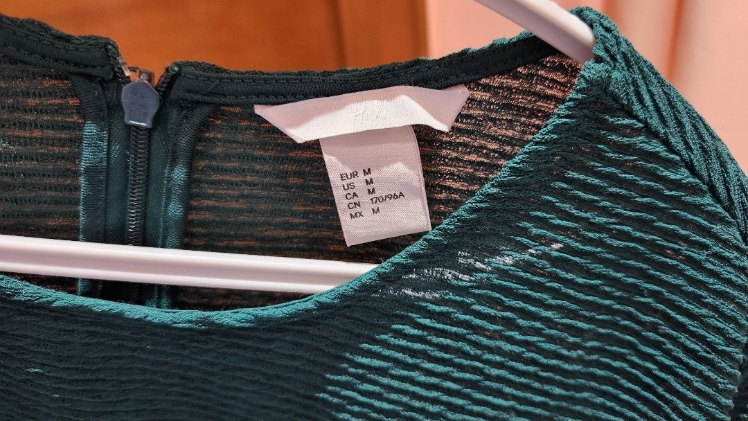 H&M Balloon Sleeved Forest Green Blouse (Category: Blouses) located in Talisay. Submitted by cmay1230 (Listing ID 1288651187, Image 3). Description: Like new 10/10 condition RFS: not my style anymore Perfect for office use and semi-formal attire Best paired with black pants.