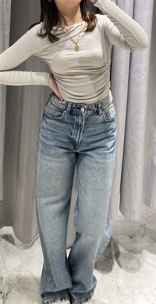 H M Ruched Long Sleeve Top Women s Fashion Tops Longsleeves on Carousell
