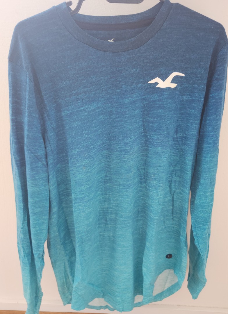 Hollister front logo ombre T-shirt in green