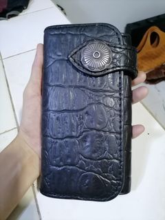 Japan Collectors Item - Genuine Crocodile Skin Leather Biker Wallet - Super Kapal ng Leather nito!