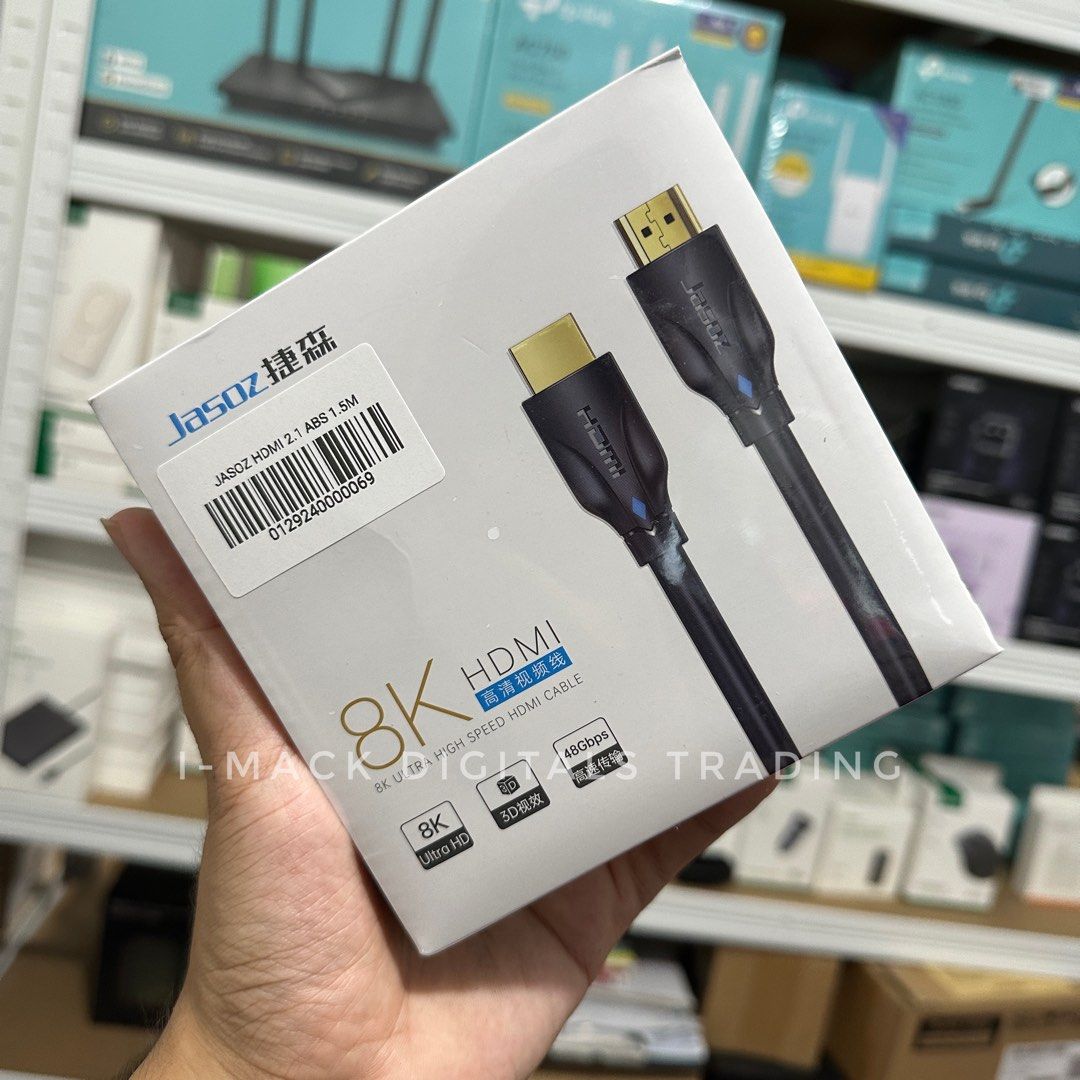 Jasoz HDMI to HDMI 2.1 Cable 8K (Category: Cables & Adaptors) located in Manila. Submitted by imackdigitalstrading (Listing ID 1288559219, Image 2). Description: .
