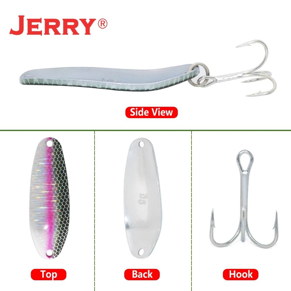 Metal Artificial Treble Hook, Spoon Lures Fishing Jerry