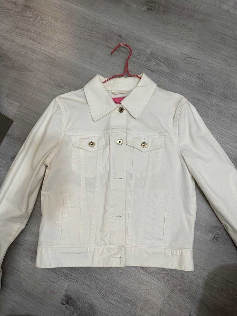 Kate spade white clearance denim jacket