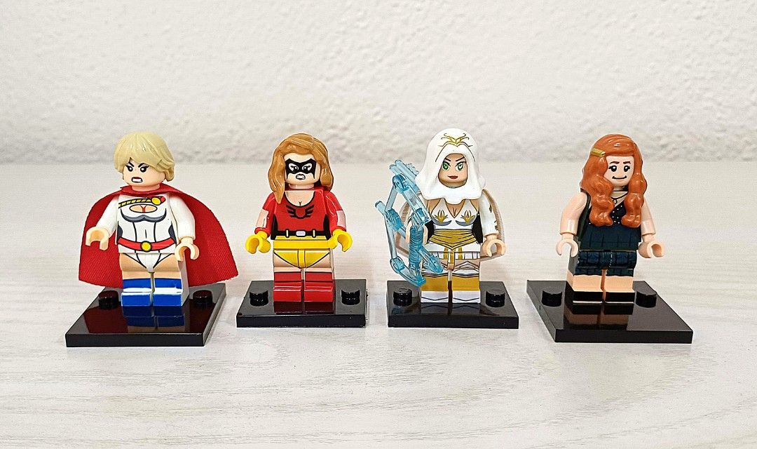 Quality Lego Compatible Girls Minifigure Collection Set Of 4. Power Girl and Others