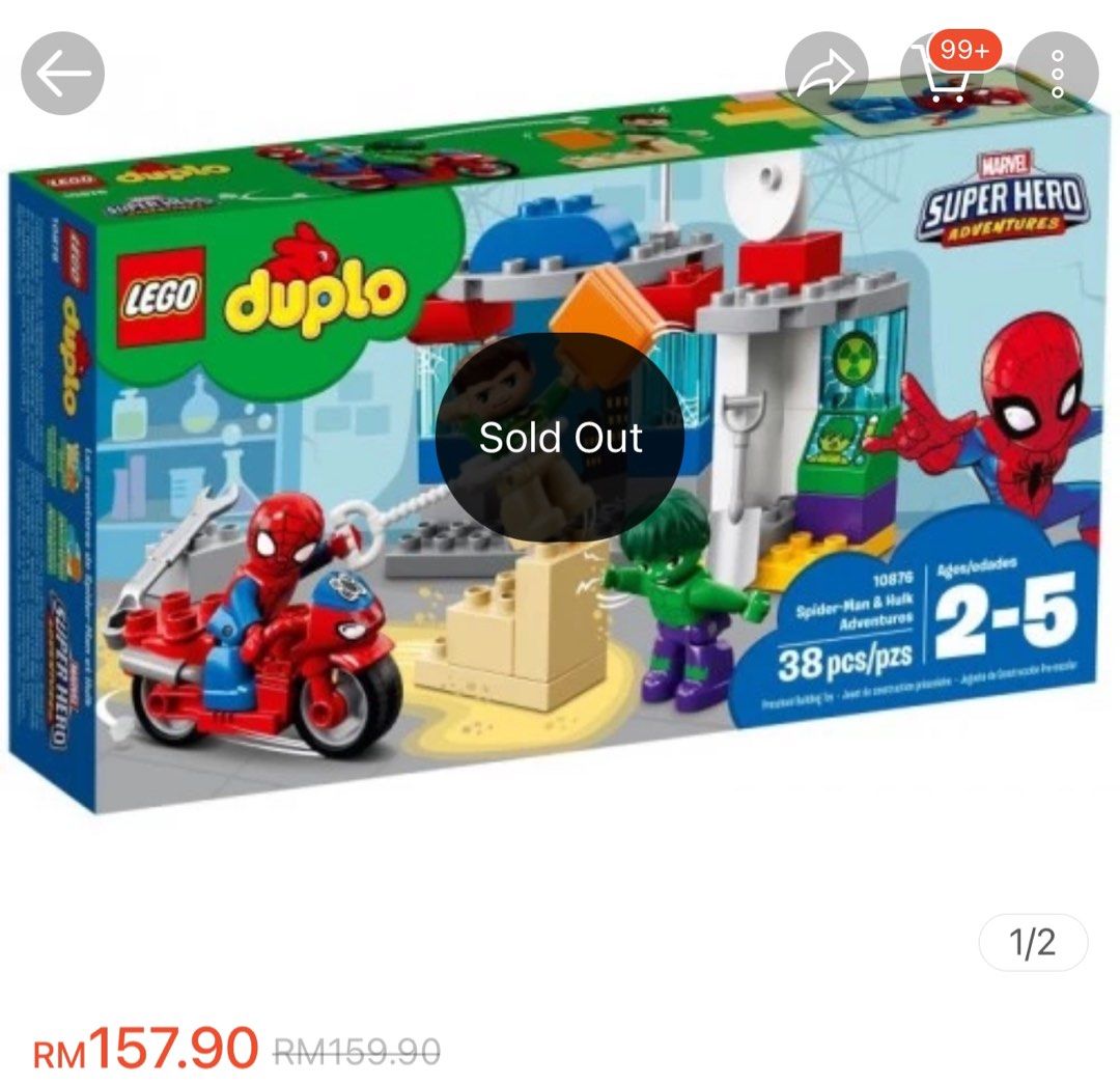 Lego duplo store spiderman hulk