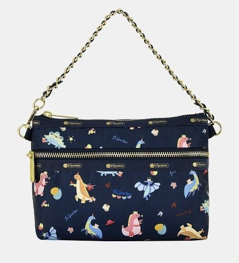 Lesportsac Dinosaur prints shoulder bag wristlet clutch