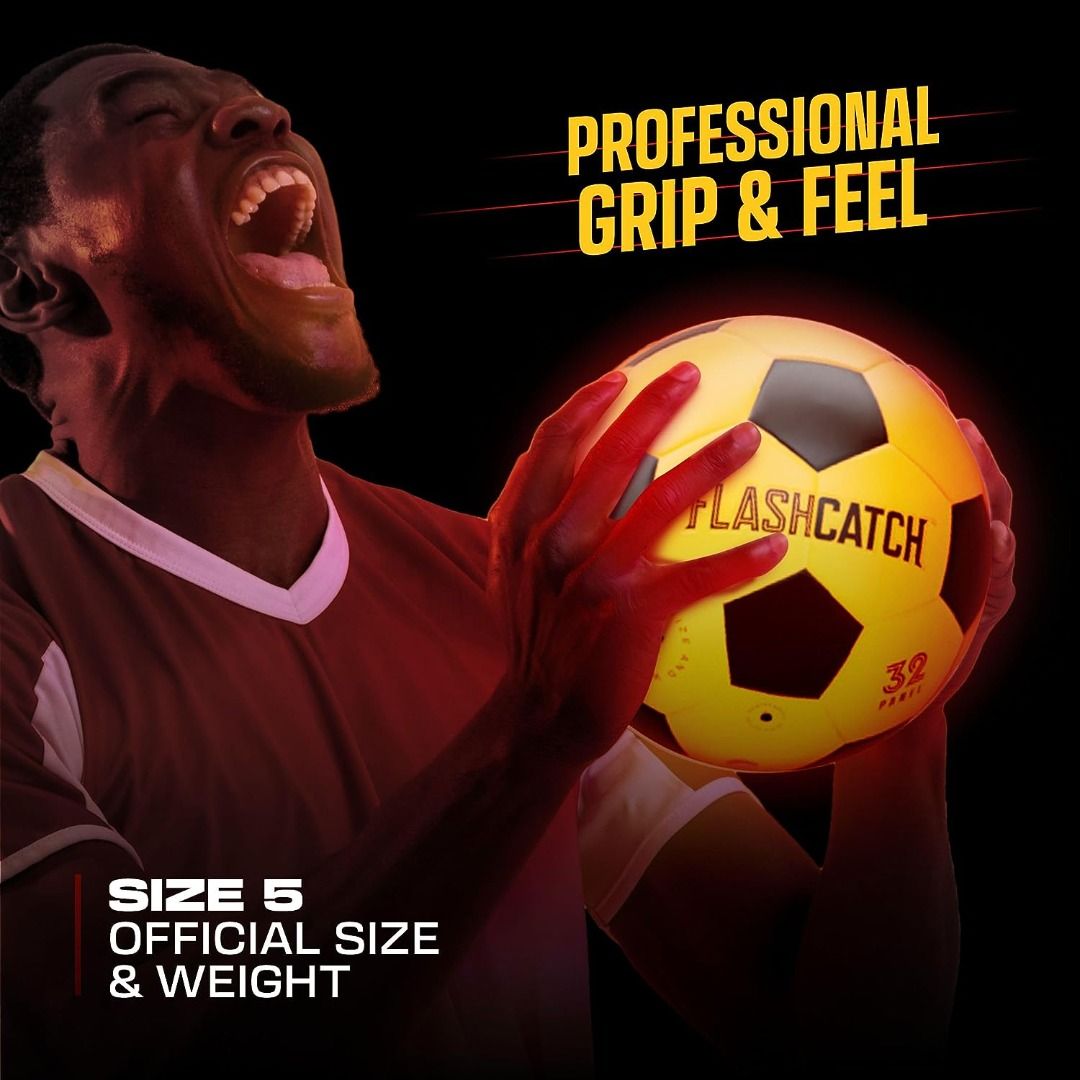 Light Up Soccer Ball Glow in the Dark NO 5 Sports Gear Gifts for Boys