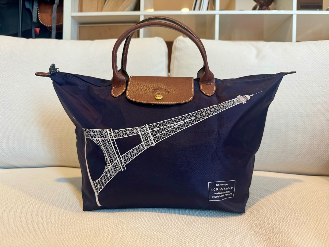 Longchamp bag with eiffel tower design on sale
