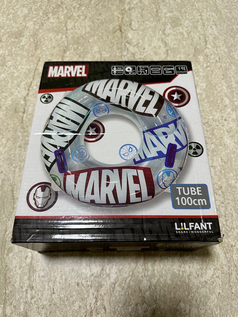 Marvel float (Category: Other Sports Equipment and Supplies) located in Singapore. Submitted by shermingyeo (Listing ID 1288598145, Image 1). Description: Brand new in box Swimming float with Marvel design 100cm.