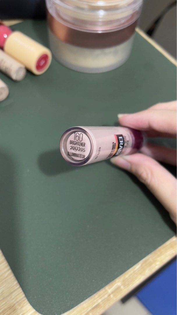 Maybelline Instant Age Rewind Concealer (Brightener) (Category: Makeup) located in Paranaque City. Submitted by declutteringgg2023 (Listing ID 1288673236, Image 2). Description: Just swatched this out of curiosity! rfs: too many concealers.