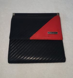 Missy's PIERRE CARDIN Black-Red Genuine Leather Wallet
