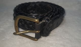 Missy's RALPH LAUREN Unisex | Men | Women Braided | Woven Black Genuine Leather Belt
