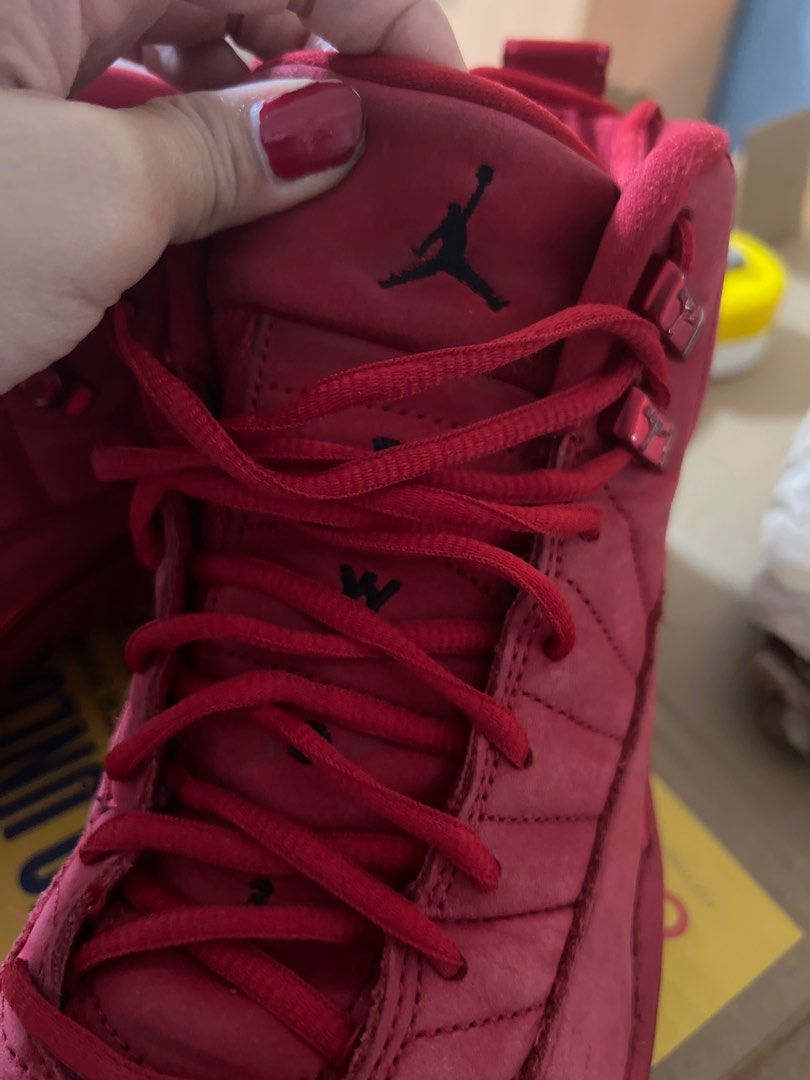 Red jordan shop 12 mens
