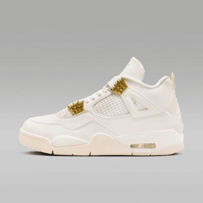 Jordan retro 4 metallic gold sales