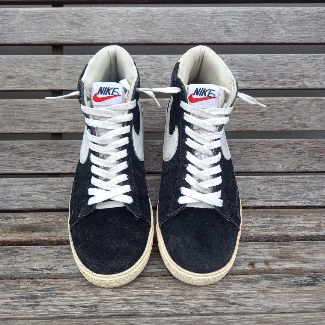 nike blazer mid 77 vintage black suede