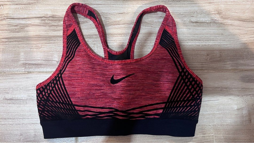 Nike Pro Hyper Classic Padded Sports Bra Red