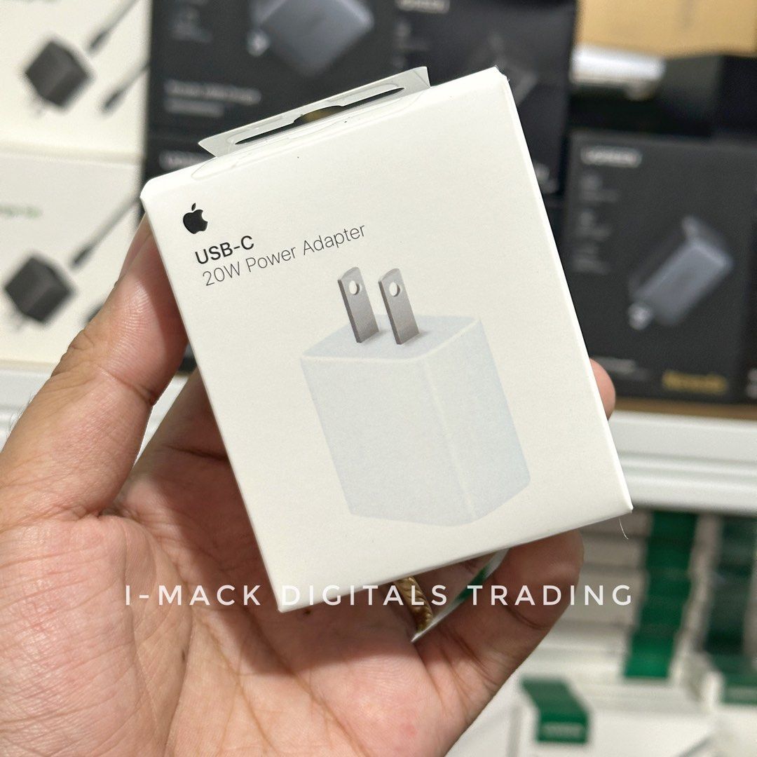 ORIGINAL APPLE 20W TYPE C ADAPTER (Category: Chargers & Cables) located in Manila. Submitted by imackdigitalstrading (Listing ID 1288531663, Image 3). Description: Affordable 100% Authentic Apple Cable Mall Price: 1290.00 Our Price: 899.00 How to check if the product is legit? ✅ Same serial number printed on the box and accessory ✅ Matte Silver Plug Color ✅ Built Quality ✅ Adapter can stand up using the plug as its legs ✅ what you get from any ma