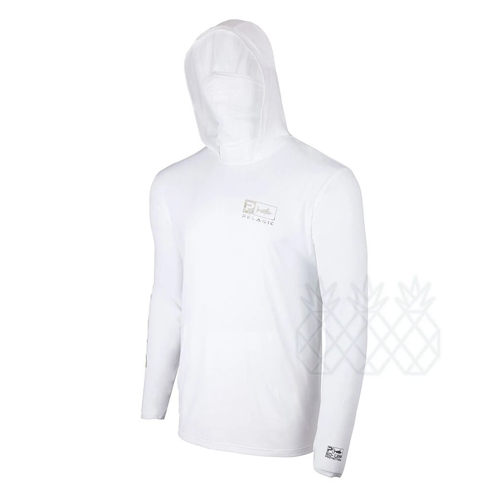 Pelagic Fishing Shirt Summer Long Sleeve UPF 50+ Quick Dry Breathable  Hooded Mask Fishing Clothes Anti-UV Fishing Sweatshirt, 運動產品, 行山及露營-  Carousell