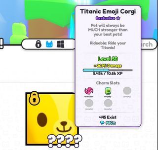 Pet Simulator 99- Titanic Emoji Corgi (WIth Freebies)