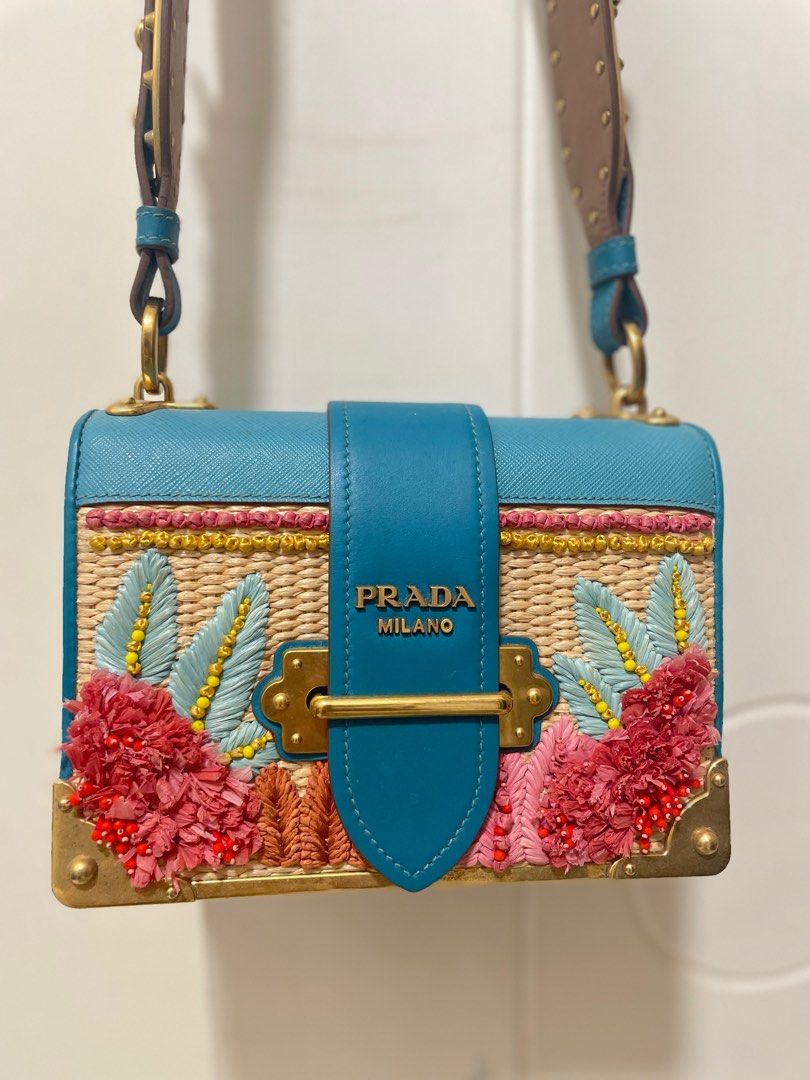 Prada cahier straw deals