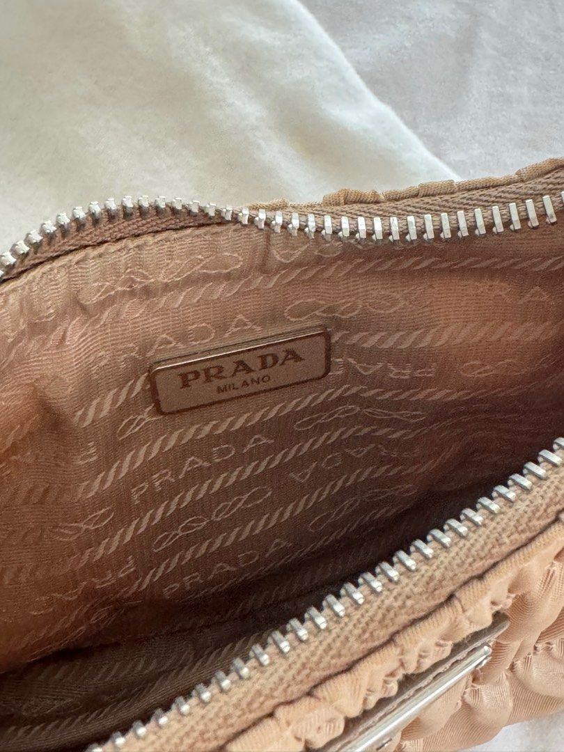 Prada ReEdition 2000 Ruched Hobo Bag (Nylon), Luxury, Bags & Wallets