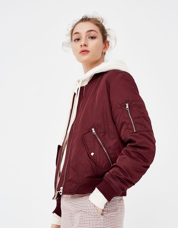 Pull and bear quilted jacket store