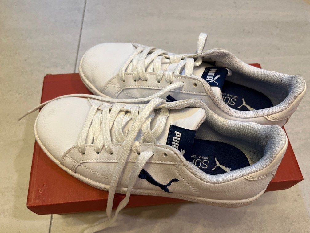 Puma cheap white sneakers