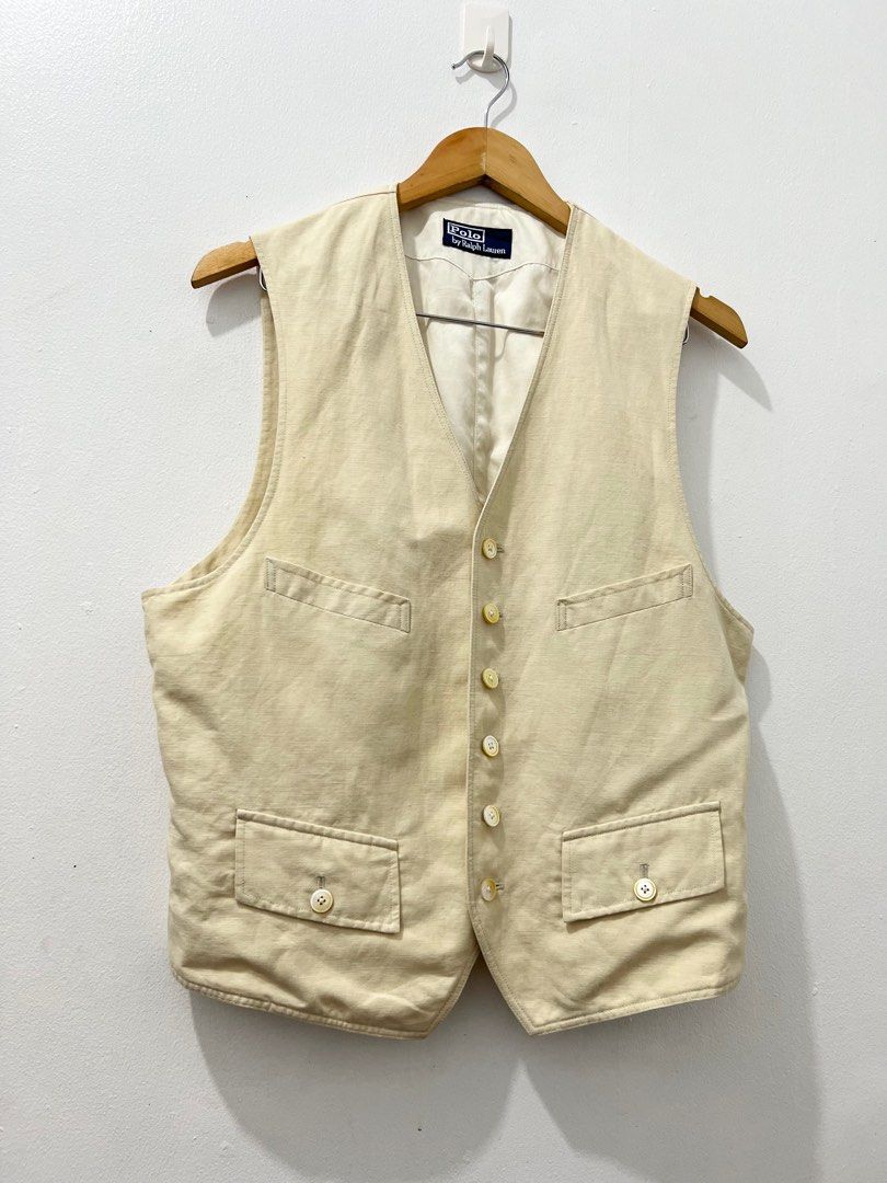 RALPH LAUREN - CINCH BACK VEST (Category: Vests) located in Cavite. Submitted by _Gizmo (Listing ID 1288549160, Image 3). Description: Ralph Lauren - Cinch Back Vest Color: Cream Size: Medium Width: 22 Inch (Adjustable) Length: 26 Inch Excellent condition Note: Color may be differ due to lighting condition.