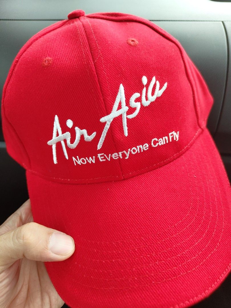 Rare AirAsia Classic 1st Gen Red Cap Topi Air Asia Merah, Men's Fashion ...