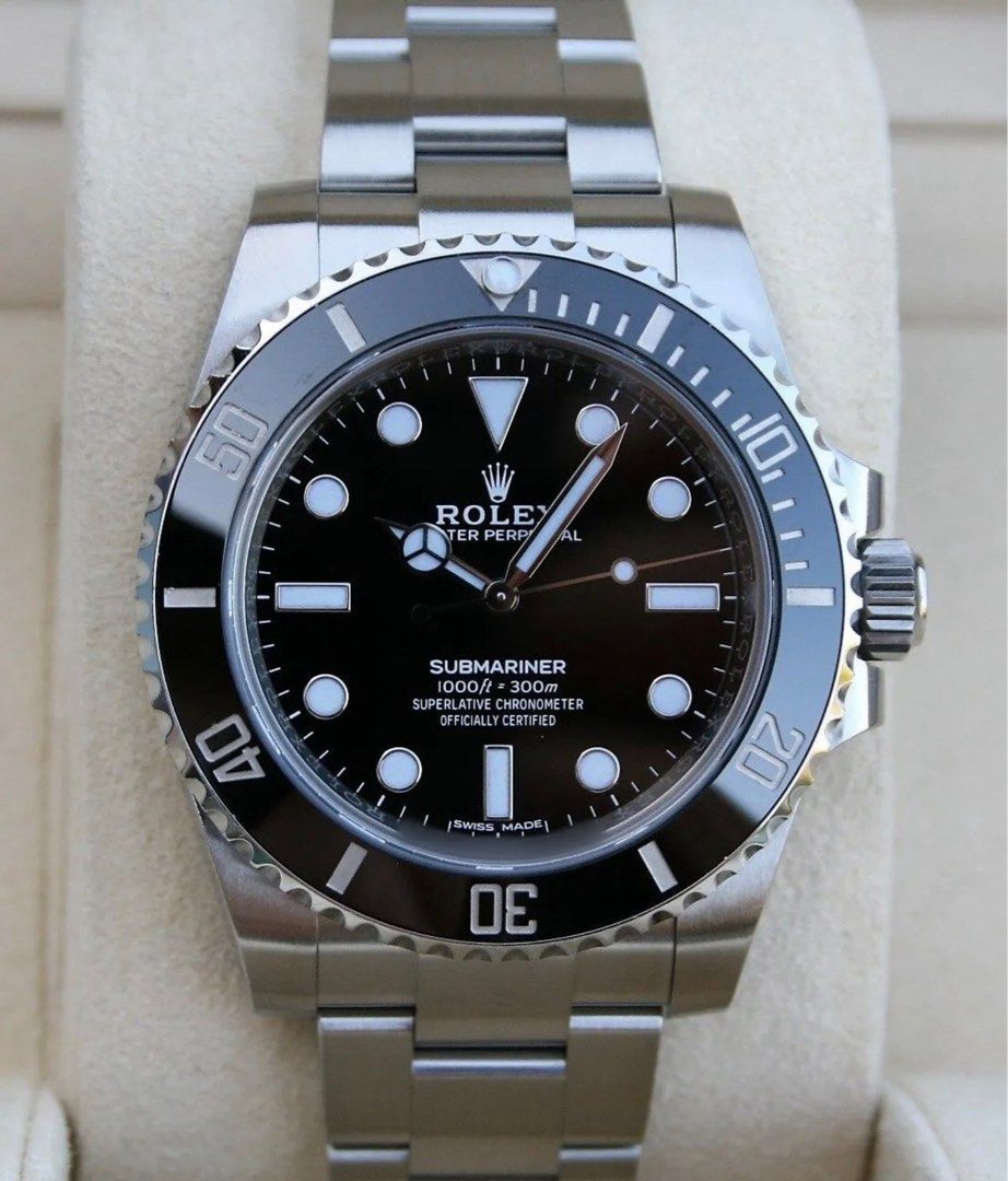 Rolex Submariner No Date (Category: Luxury Watches) located in Manila. Submitted by watchguyph (Listing ID 1288576693, Image 1). Description: For sale 605k Slightly negotiable Rolex Submariner No date 40mm Ref 114060 (2019) Foreign Ad Complete set 💯 Condition 9.8/10 Open to authentication 💯 Pm for inquries.