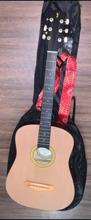RV Acoustic Guitar with Case, Sling, and Capo