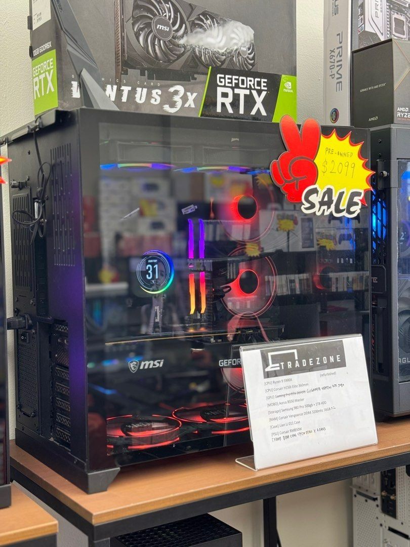 SALE RTX 3080 Ryzen 9 5900X 32GB 500GB 1TB Lian Li 011 Dynamic Evo Custom Gaming Pc for valorant csgo dota 2