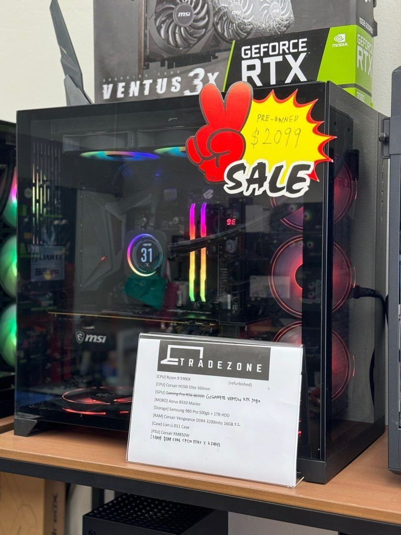 SALE RTX 3080 Ryzen 9 5900X 32GB 500GB 1TB Lian Li 011 Dynamic Evo Custom Gaming Pc for valorant csgo dota 2