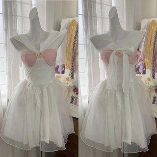 ❗️SALE❗️ Most Dreamy 3 Ways to Wear White and Pink Mesh Chiffon Dress | Eras Tour Outfit / Birthday Outfit | Cottagecore Dainty Coquette