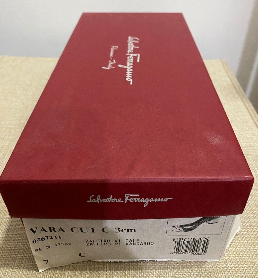 Salvatore Ferragamo Vara Cut C 3cm (Category: Flats & Sandals) located in Manila. Submitted by cycatapang (Listing ID 1288630839, Image 2). Description: Vara Cut C 3cm With dust bag Note: Additional sole was added to prevent slipping.