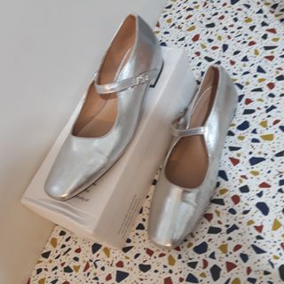 ANNE KLEIN iflex URVI square toe suede slingback flats US9 1 2