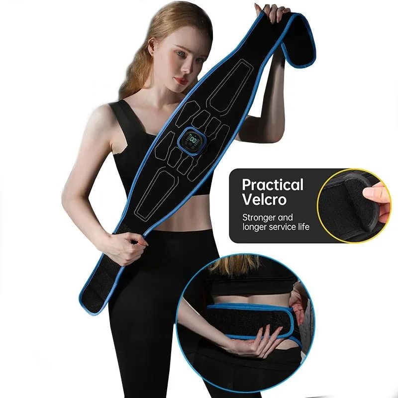 Muscle Stimulation Belt Electric Abs Stimulator Trainer EMS Abdominal  Toning Belts Body Slimming Massage Fitness Massager