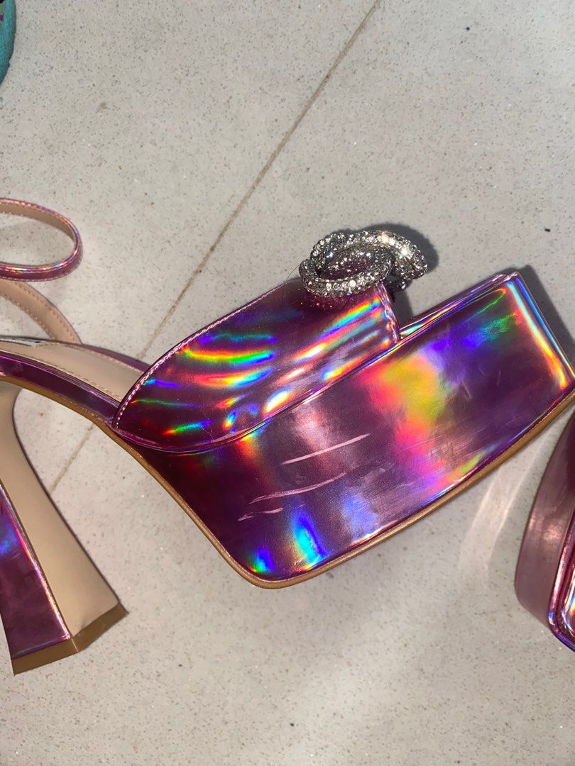 Purple new arrivals holographic heels