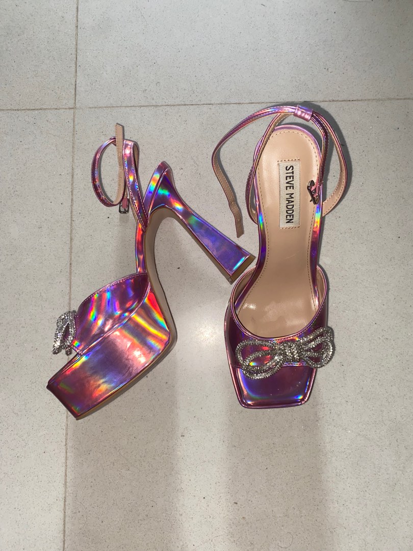 Steve madden holographic heels store